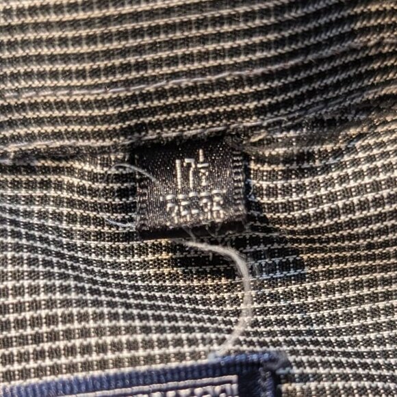 Versace Classic V2 Men’s Gray Check Dress Shirt 17.5 35/36 - Picture 3 of 9